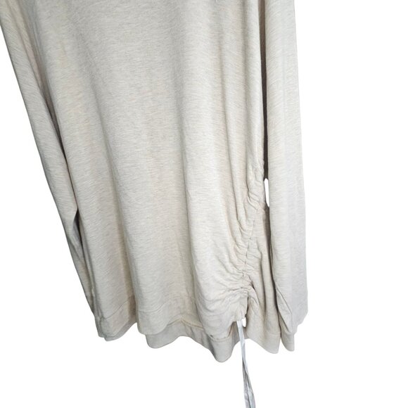 Lou & Gray Signaturesoft Cream Sweatshirt Size XXL Side Cinch Beige Cozy Casual - Picture 5 of 11